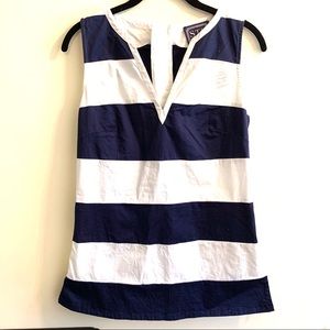 Sail to Sable navy and white stripe top